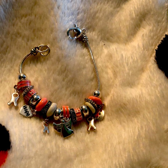 Pink ribbon Breast cancer Bracelet - Picture 1 of 1